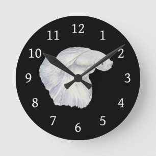 Betta Fish Round Clock Rund Klocka