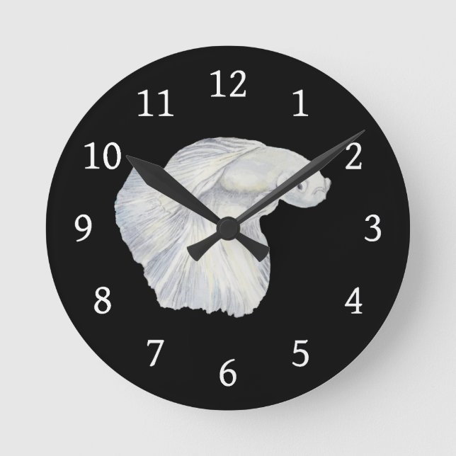Betta Fish Round Clock Rund Klocka (Framsida)