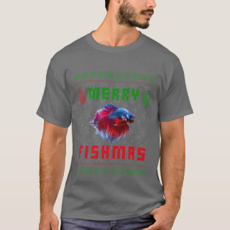 Betta Fish Siamese Fighting Fish Christmas Sweater T Shirt