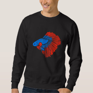 Betta Fish Siamese Fighting Fish Lång Ärmad Tröja