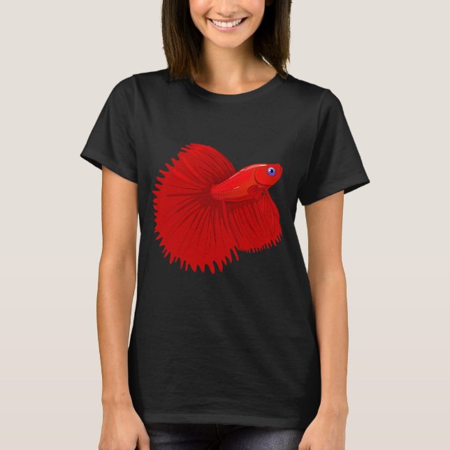 Betta Fish, siamesisk kampfisk älskare Tee-gåva F T Shirt (Framsida)
