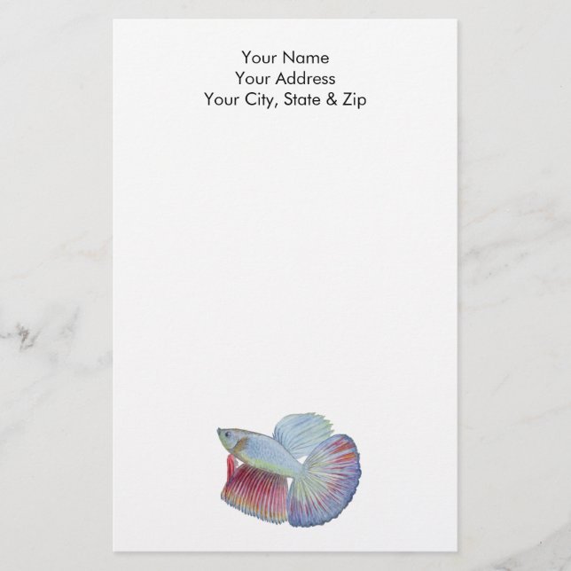 Betta Fish Stationery Brevpapper (Framsida)