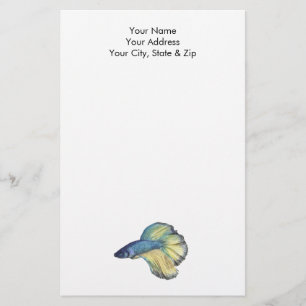 Betta Fish Stationery Brevpapper