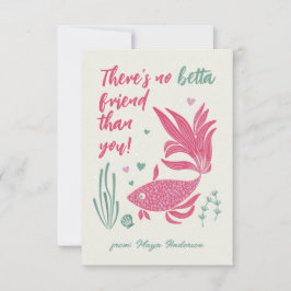Betta Fish Valentine Day Card