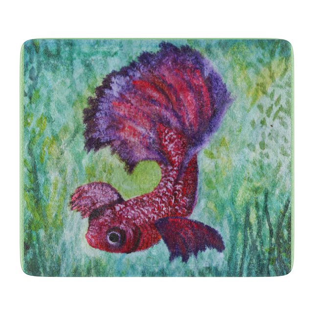 Betta fish watercolor contemporany art (Framsidan)