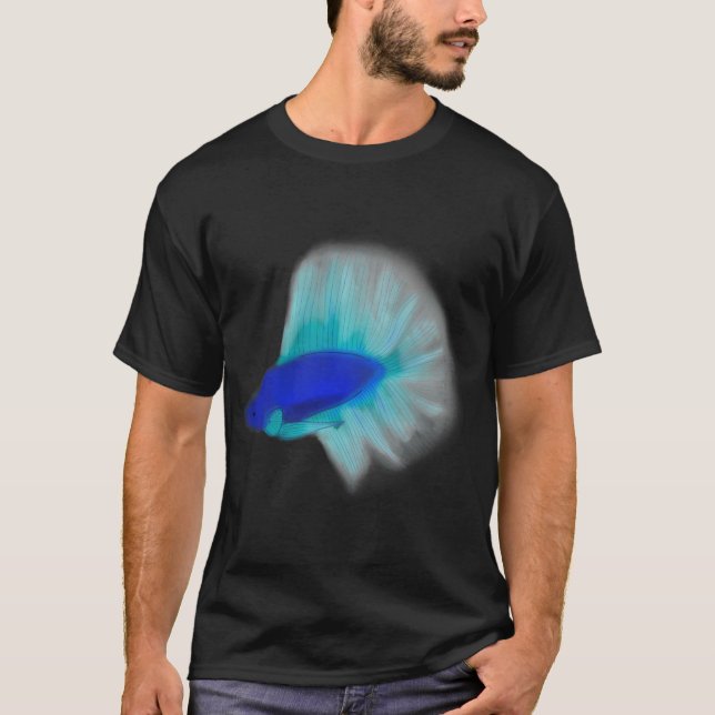 Betta Fisk Blå T Shirt (Framsida)