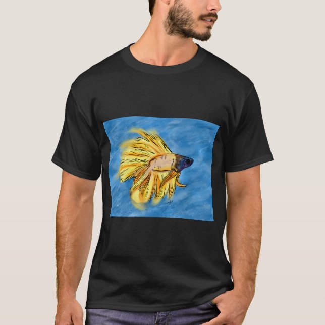 Betta Fisk Konst T Shirt (Framsida)