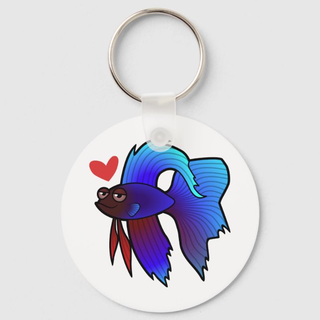 Betta Fisk / Siamesisk Kampfisk Kärlek Nyckelring (Framsida)