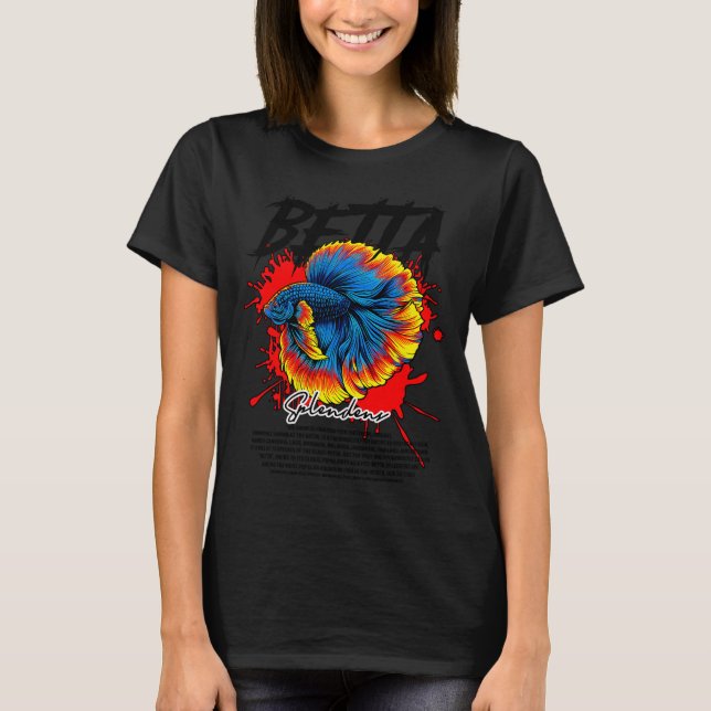 Betta Fiskägare Modern Streetwear T Shirt (Framsida)