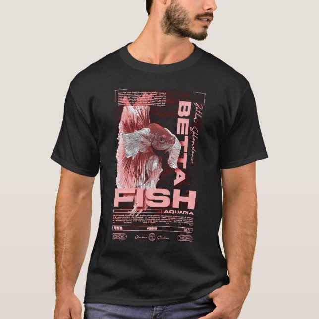 Betta Fiskägare Modern Streetwear T Shirt (Framsida)