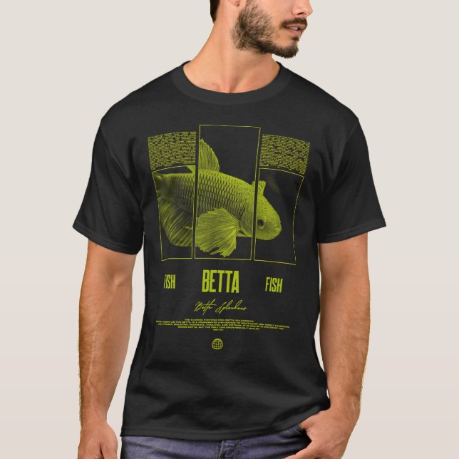 Betta Fiskägare Modern Streetwear T Shirt (Framsida)