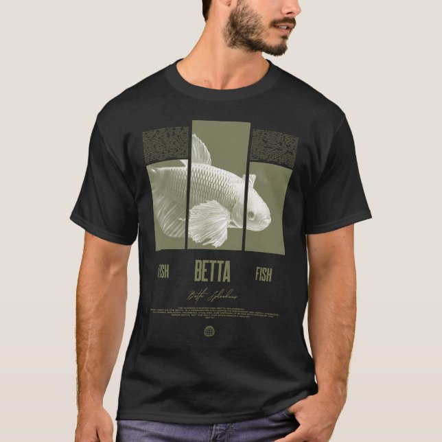 Betta Fiskägare Modern Streetwear T Shirt (Framsida)