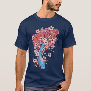 Betta fiskar med siamesisk stridfisk och Sakura T Shirt
