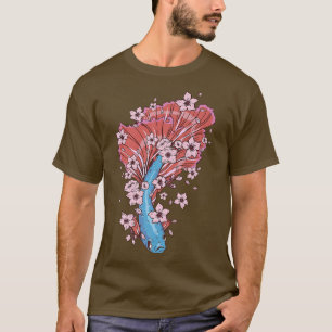 Betta fiskar med siamesisk stridfisk och Sakura T Shirt