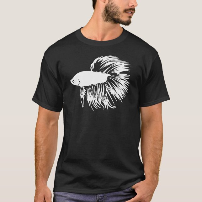 Betta fiskSilhouette T-shirt (Framsida)
