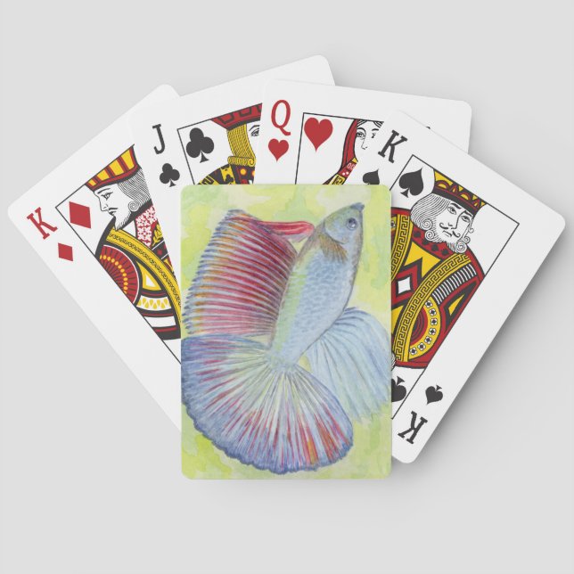Betta-fiskuppspelningskort Casinokort (Baksidan)