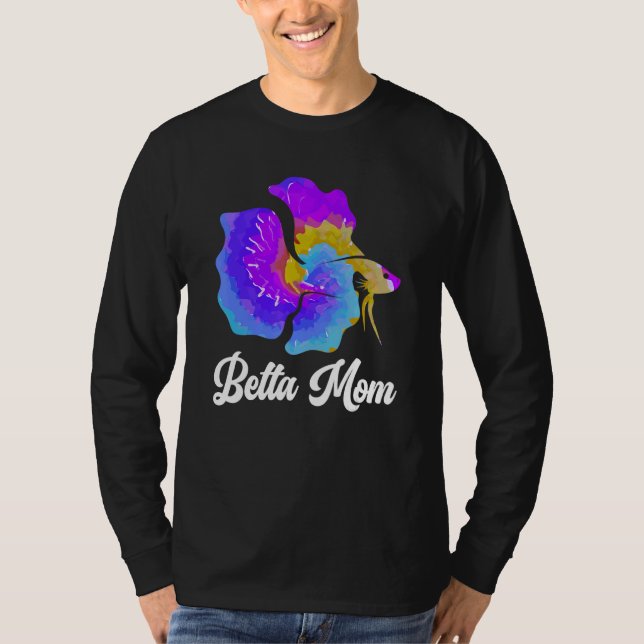 Betta Mamma Betta Fish Mamma Aquarium T Shirt (Framsida)