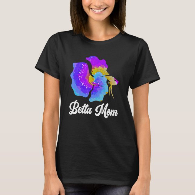 Betta Mamma Betta Fisk Mamma Akvarium T Shirt (Framsida)