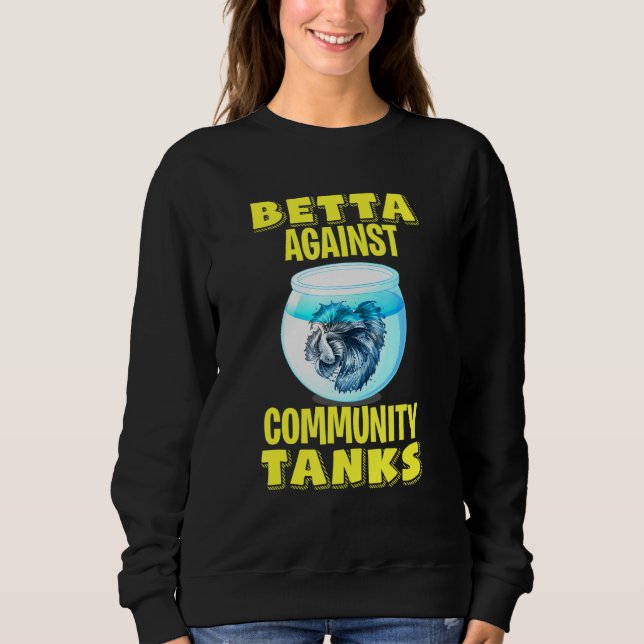 Betta mot gemenskapens Tanker Aquarium Nerd T Shirt (Framsida)