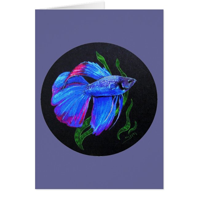 BETTA!!! Siamese stridighetfisk Hälsningskort (Framsidan)