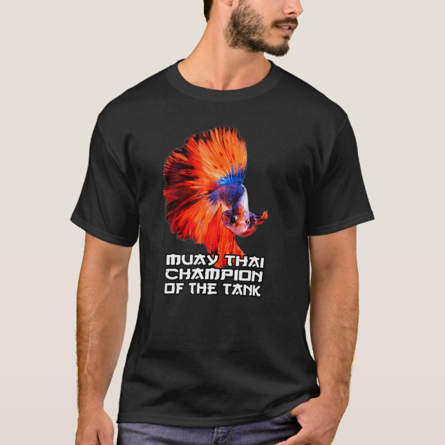 Betta siamesisk kampfisk t shirt (Framsida)