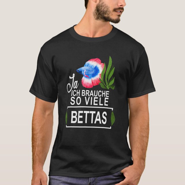Betta Splendens Fisk Djur T Shirt (Framsida)