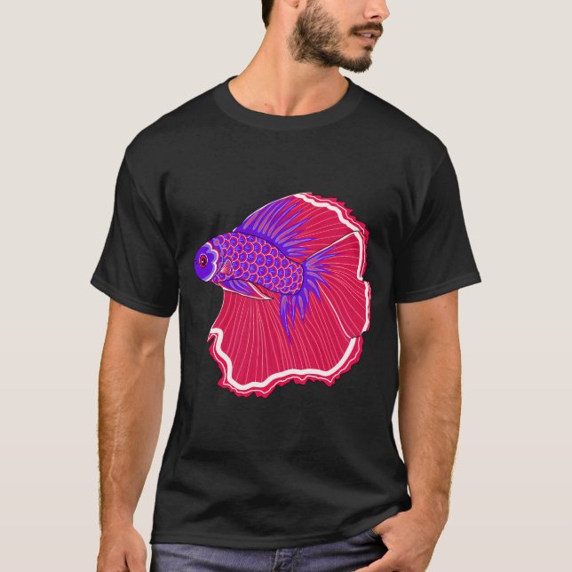 Bettafisk, koinobori-stil t shirt (Framsida)