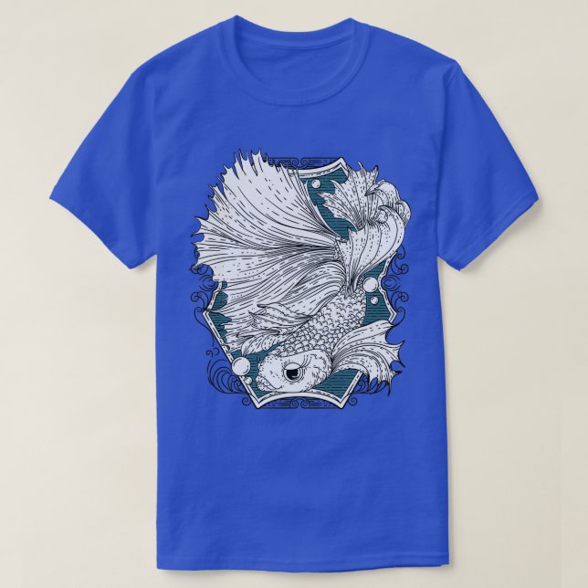Bettafiskillustration T Shirt (Design framsida)
