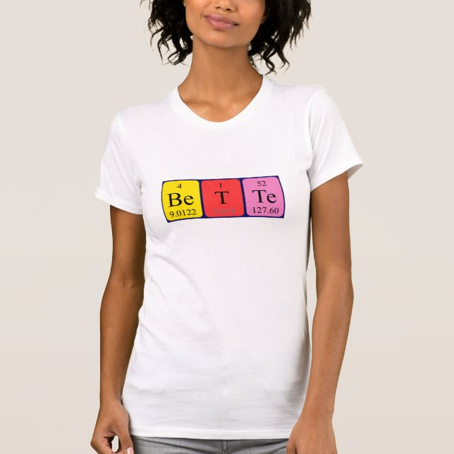 Bette Periodisk skjorta bord namn Tee Shirt (Framsida)