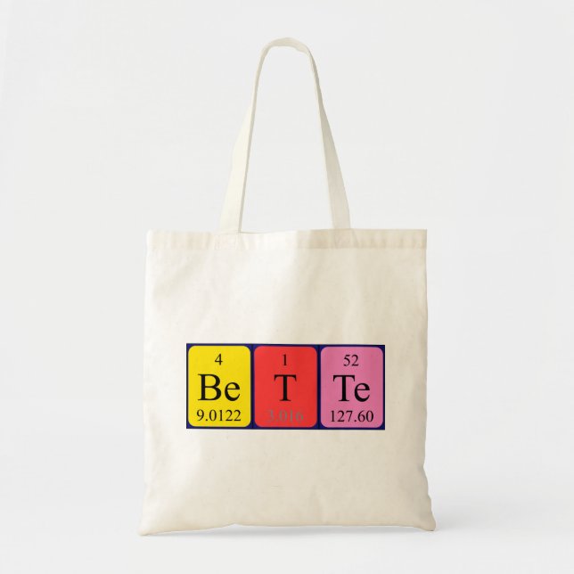 Bette Periote bord namn tote bag Tygkasse (Framsidan)