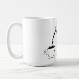 Better latte than never! white kaffemugg