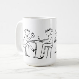 Better latte than never! white kaffemugg