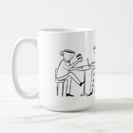 Better latte than never! white kaffemugg