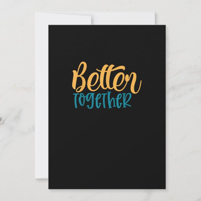 Better Off Together Quote Positive Minimal Design  Julkort (Framsida)
