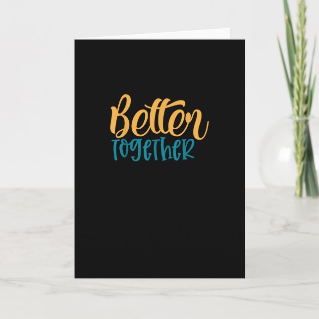 Better Off Together Quote Positive Minimal Design  Kort (Framsida)