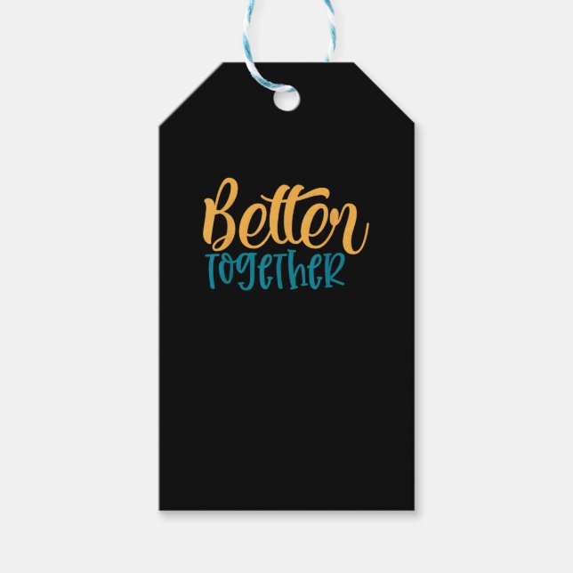 Better Off Together Quote Positive Minimal Design  Presentetikett (Framsidan)