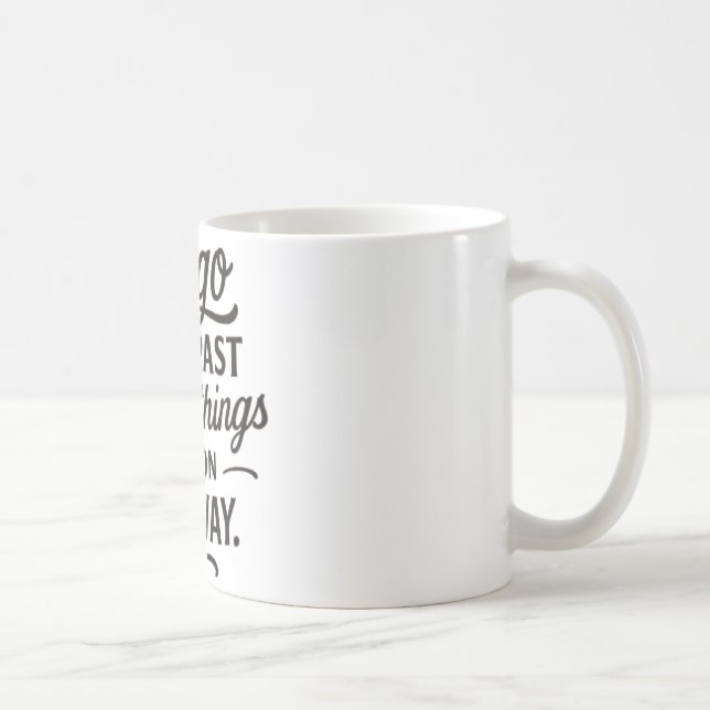 Better Things Mugg — Släpp det förflutna Citat Kaf (Höger)