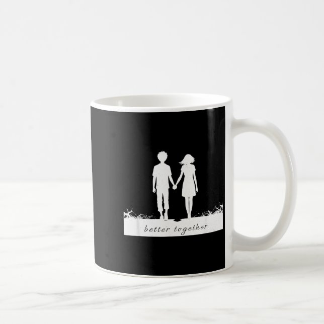 Better Together Bf And Gf Holding Hands  Kaffemugg (Höger)