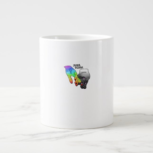 Better Together Black Clean Minimal Design  Jumbo Mugg (Framsidan)