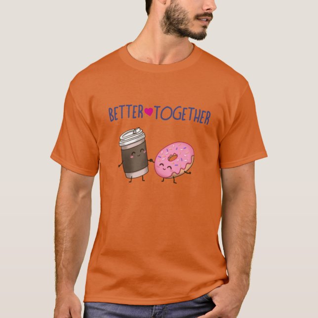 Better Together Cafe Donuts T Shirt (Framsida)