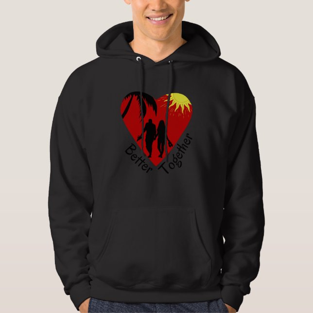 Better Together  Couple holding hands  Palm Tree & Hoodie (Framsida)