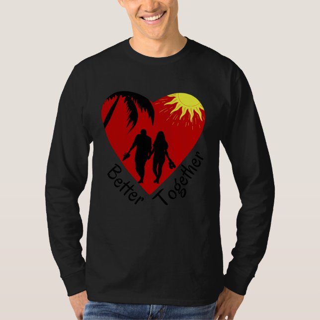 Better Together  Couple holding hands  Palm Tree & T Shirt (Framsida)