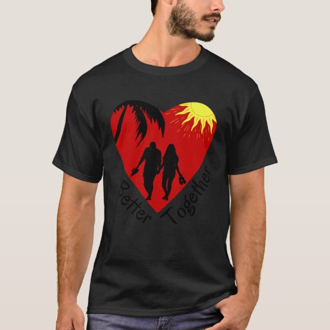 Better Together  Couple holding hands  Palm Tree & T Shirt (Framsida)