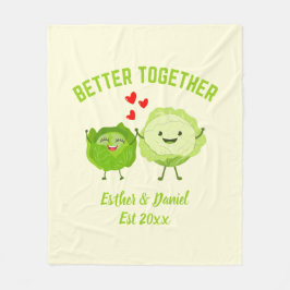 BETTER TOGETHER Cute Cabbage Valentine Couples Fleecefilt