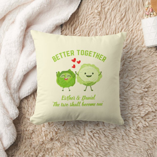 BETTER TOGETHER Cute Cabbage Valentine Couples Kudde (Filt)