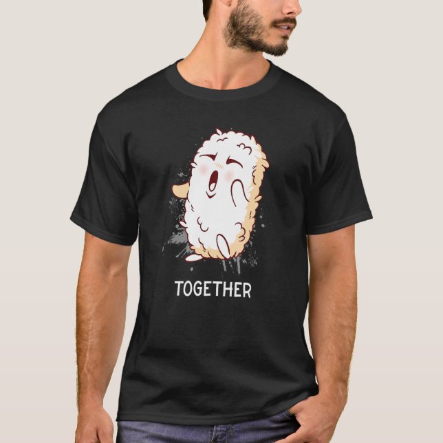 Better Together Design Matching Couple Sushi & Ric T Shirt (Framsida)
