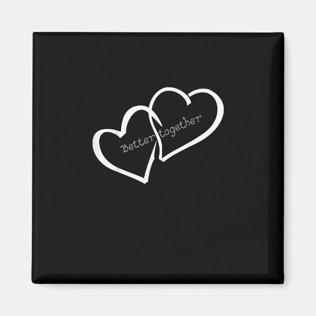 Better Together Long Distance Relationship Modern  Magnet (Framsidan)