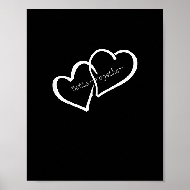 Better Together Long Distance Relationship Modern  Poster (Framsidan)