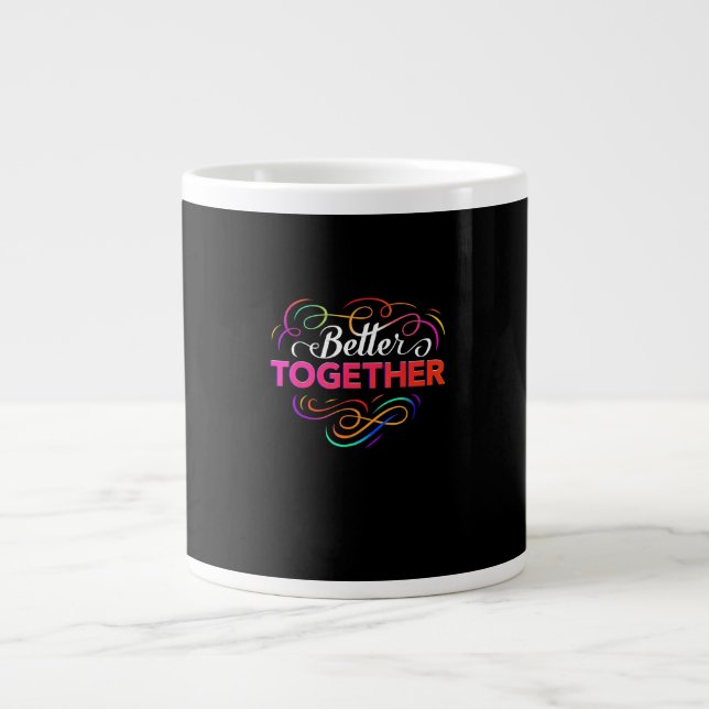 Better Together Minimal Design  Jumbo Mugg (Framsidan)