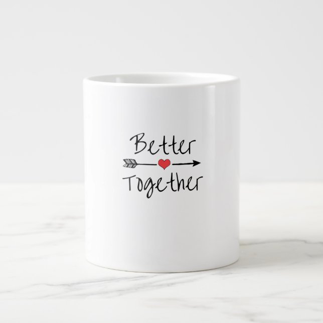 Better Together Modern Aesthetic  Jumbo Mugg (Framsidan)